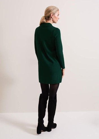 Phase Eight Azealia Fine Collared Tunic Dress Green Australia | OC1483962